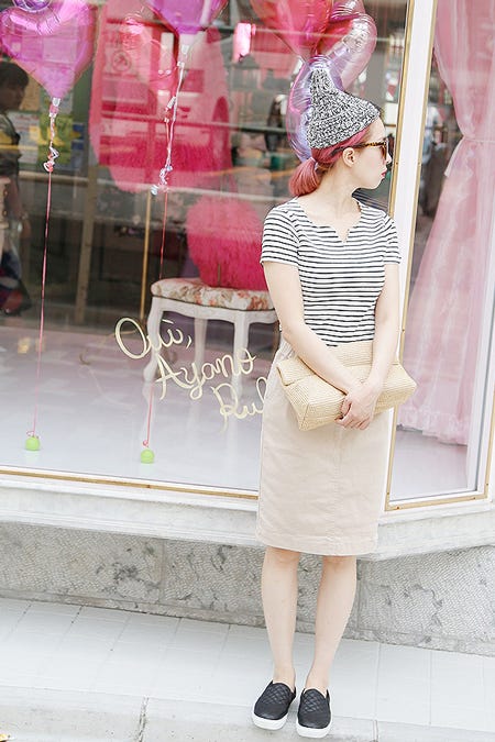 デニム風ペンシルスカート「coca」4,690円 (税込)