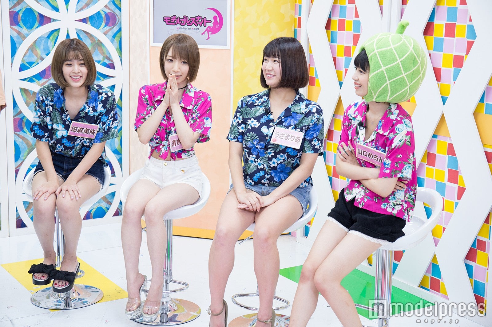 田森美咲、清水あいり、うさまりあ、山口めろん （C）モデルプレス