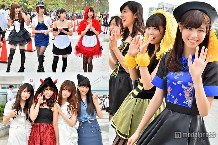 乃木坂46、セクシーポリスにメイド、ナース…仮装でハロウィンパレード参加