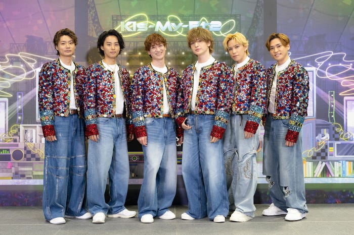 Kis-My-Ft2(左から)横尾渉、藤ヶ谷太輔、宮田俊哉、玉森裕太、千賀健永、二階堂高嗣/撮影:田中聖太郎