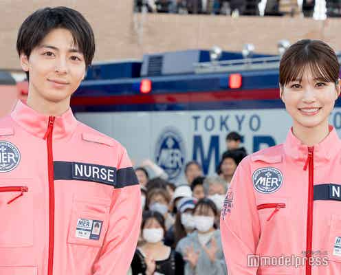 高杉真宙&生見愛瑠、劇場版「TOKYO MER」イベントサプライズ登場 600人ファン前に過酷撮影振り返る
