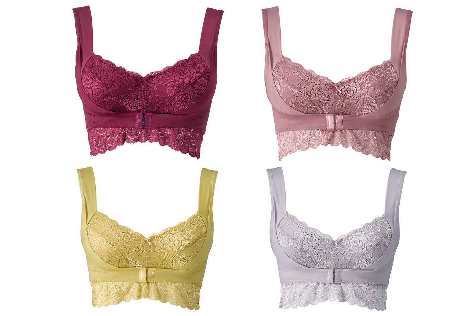 左上：アンティークローズ、右上：アンティークピンク、左下：アンティークゴールド、右下：アンティークグレー