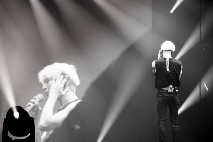 6月25日、日本武道館でリハーサルに臨むテミン(撮影:田中聖太郎)