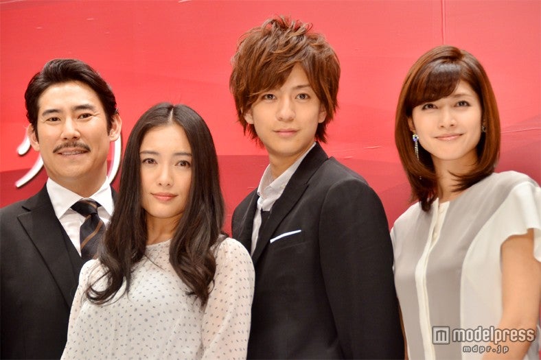 左から：高嶋政伸、仲間由紀恵、三浦翔平、内田有紀