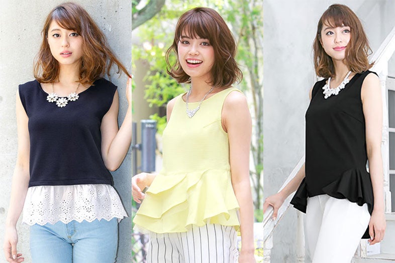 大きめヒップもカバー！「裾フリルトップス」で可愛く着痩せ