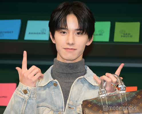 JO1佐藤景瑚、淡めデニムジャケットが爽やか 川尻蓮も「可愛いね」<ルイ・ヴィトンSS24メンズ・ポップアップストア>