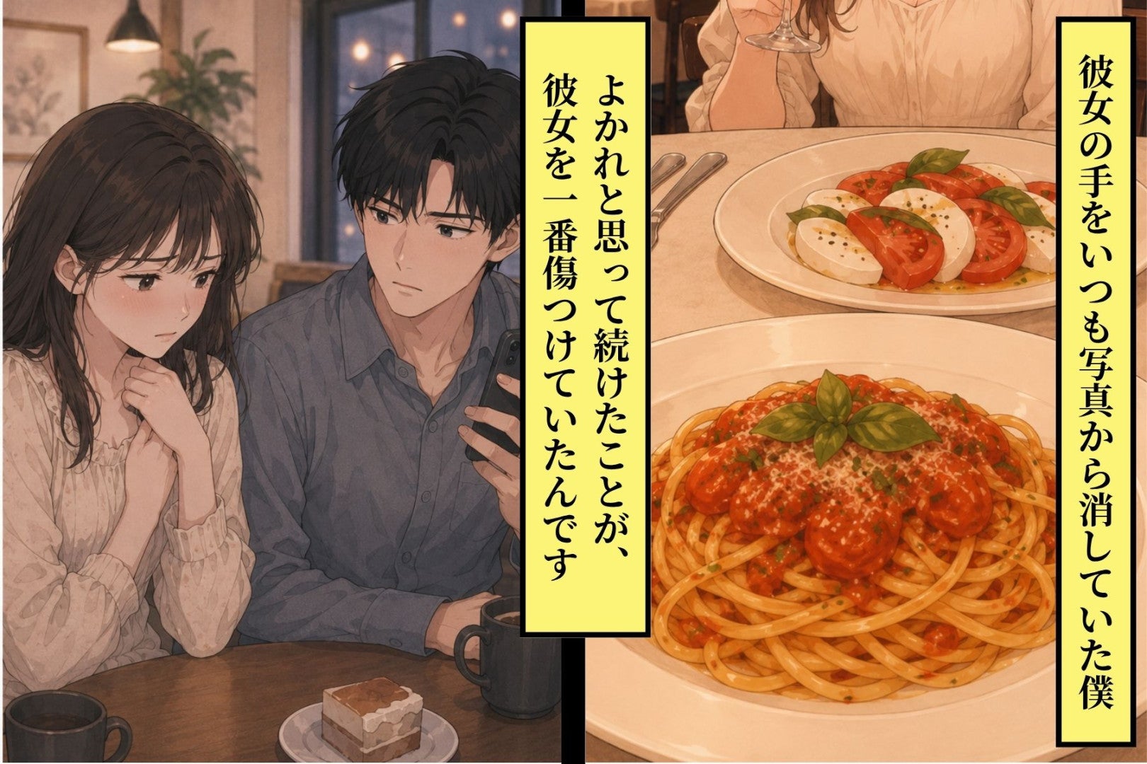 彼女の手をいつも写真から消していた僕。よかれと思って続けたことが、彼女を一番傷つけていた