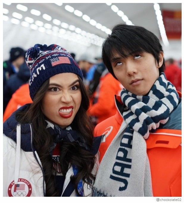 羽生結弦＆マディソン・チョック、フィギュア界“最強美男美女”が変顔「激レアショット」と世界中で反響