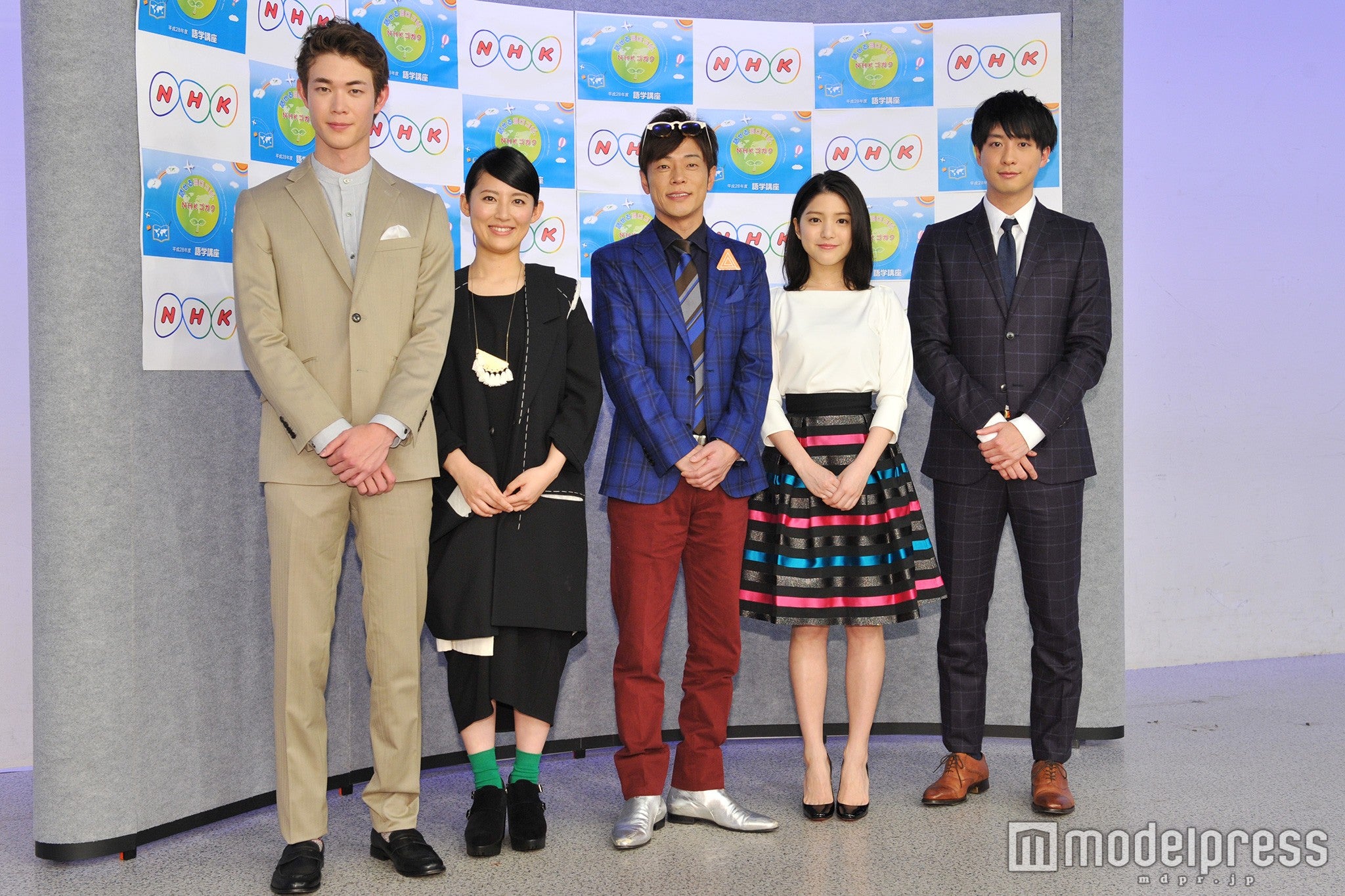 左から：宮沢氷魚、福田彩乃、陣内智則、川島海荷、渡部秀（C）モデルプレス
