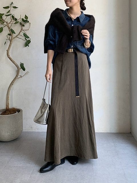 デニムシャツコーデ5