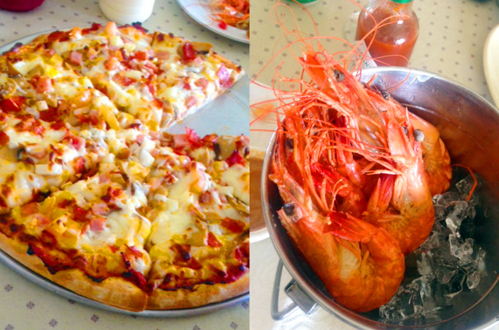 ダイナミックに盛り付けられた名物「バケツえび」はオーダーマスト！（C）マリアナ政府観光局／MVA