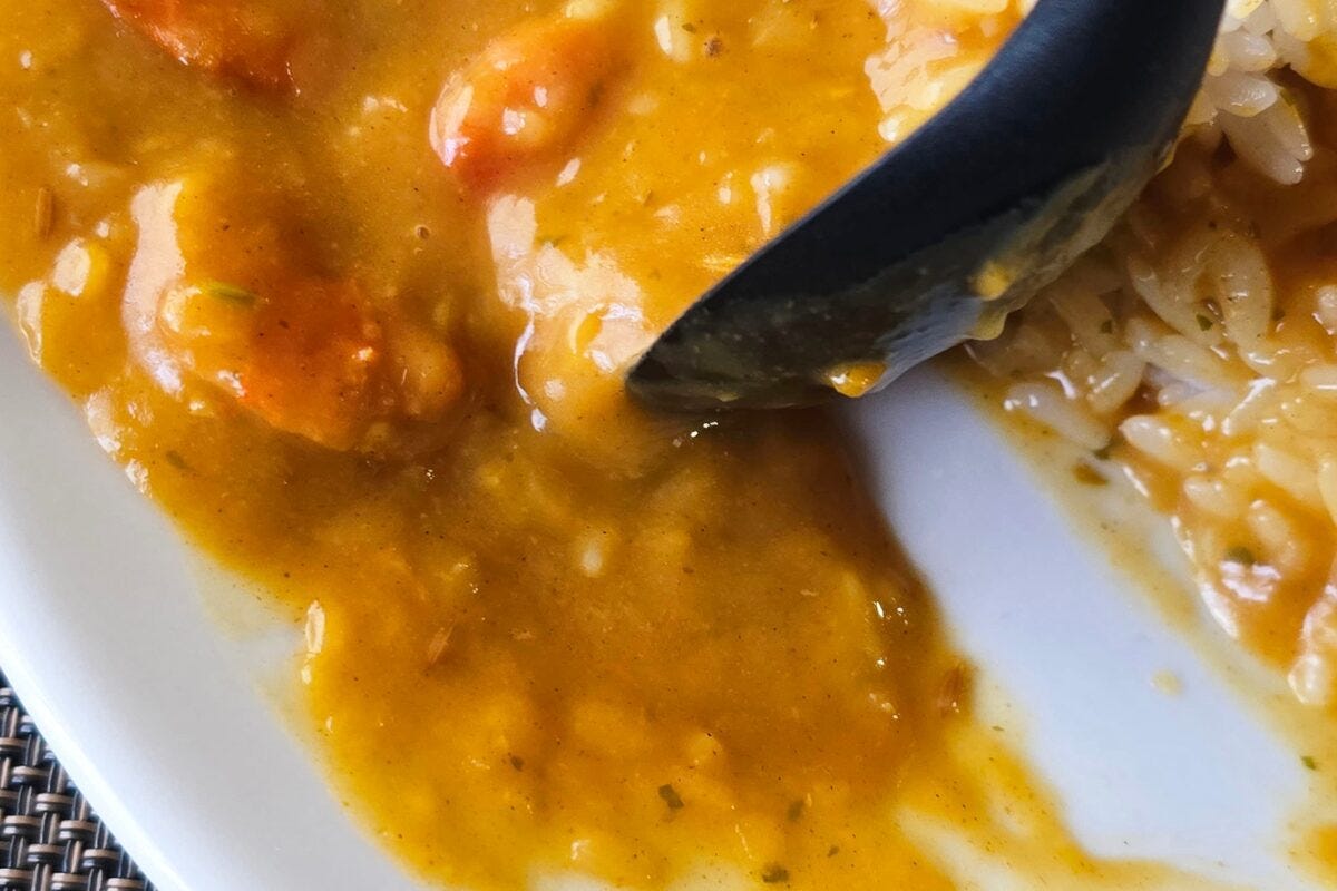 スープスプーン・すくった部分