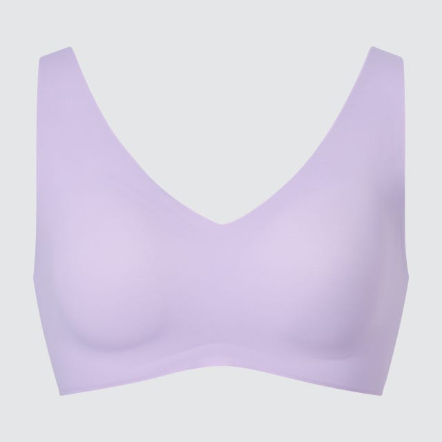 ユニクロ　uniqlo　レディース　快適　ラク　楽　おすすめ　オススメ　コスパ　インナー　ブラ　ワイヤレスブラ　ブラジャー　ノンワイヤーブラ　ノンワイヤー　キレイ色　きれい色　ウルトラリラックス　パープル