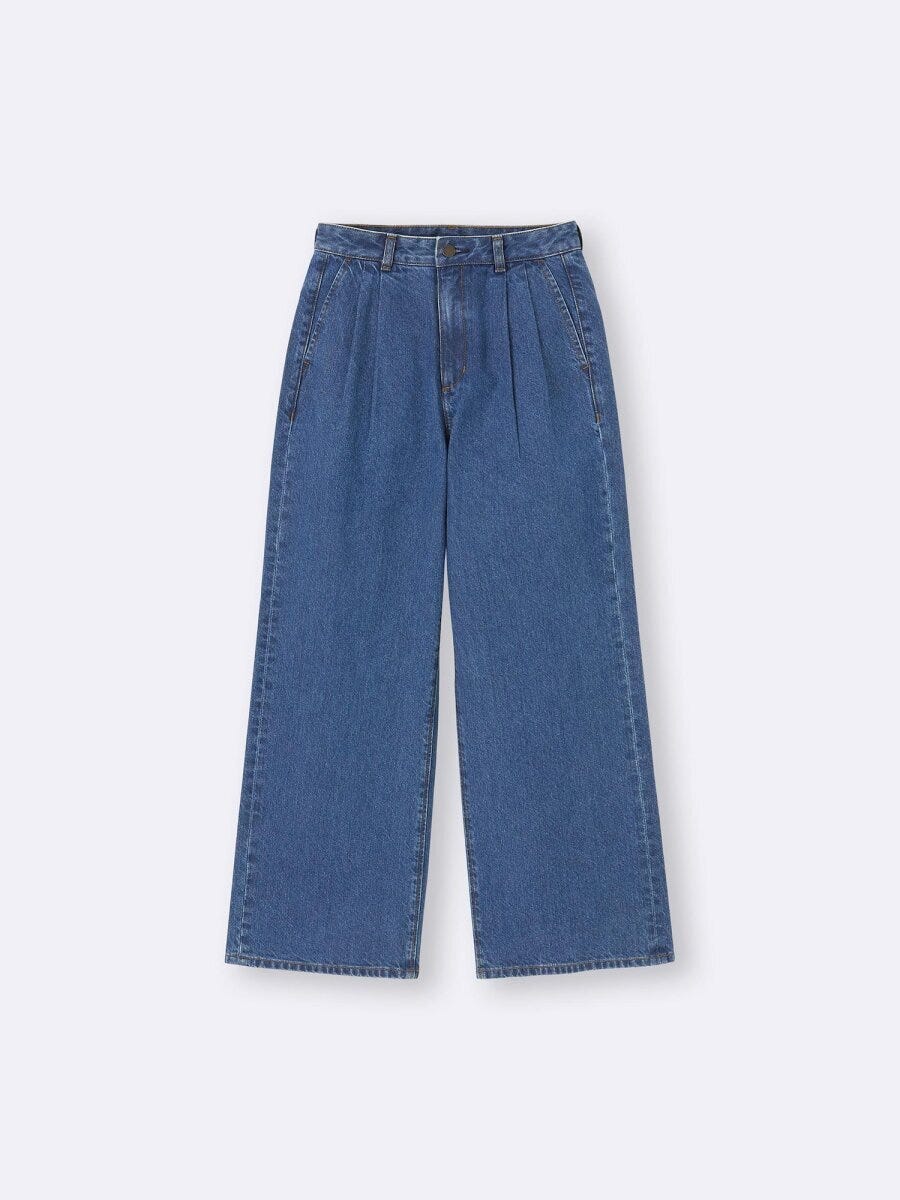 GUのデニムタックトラウザー