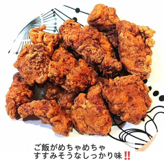 業務スーパーの和風ももから揚げを揚げた写真