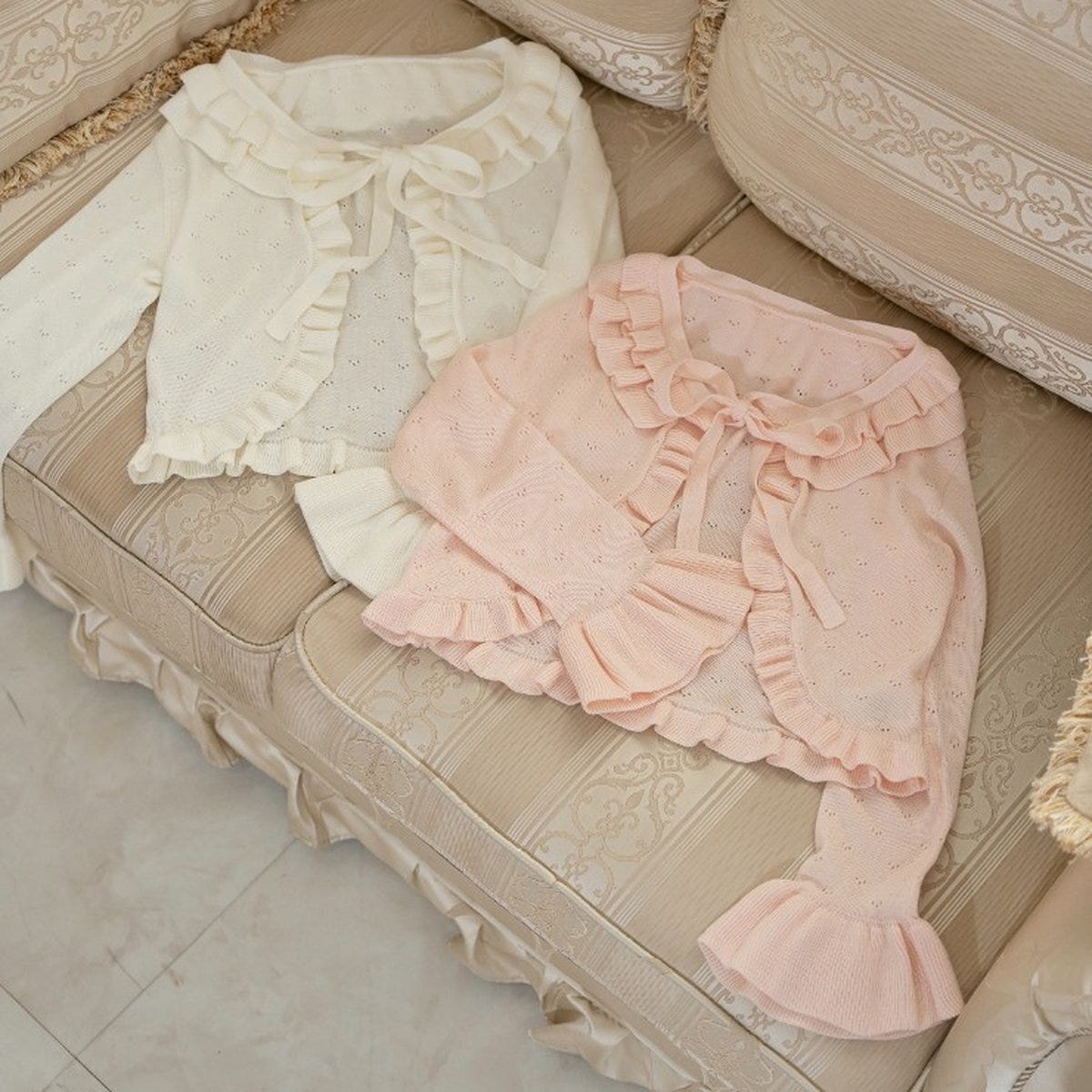 しまむら フリルニットボレロ(えりか) しまむらのフリルニットボレロ(えりか)