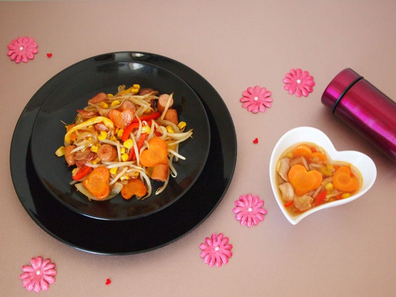 「野菜炒め → 野菜スープ」