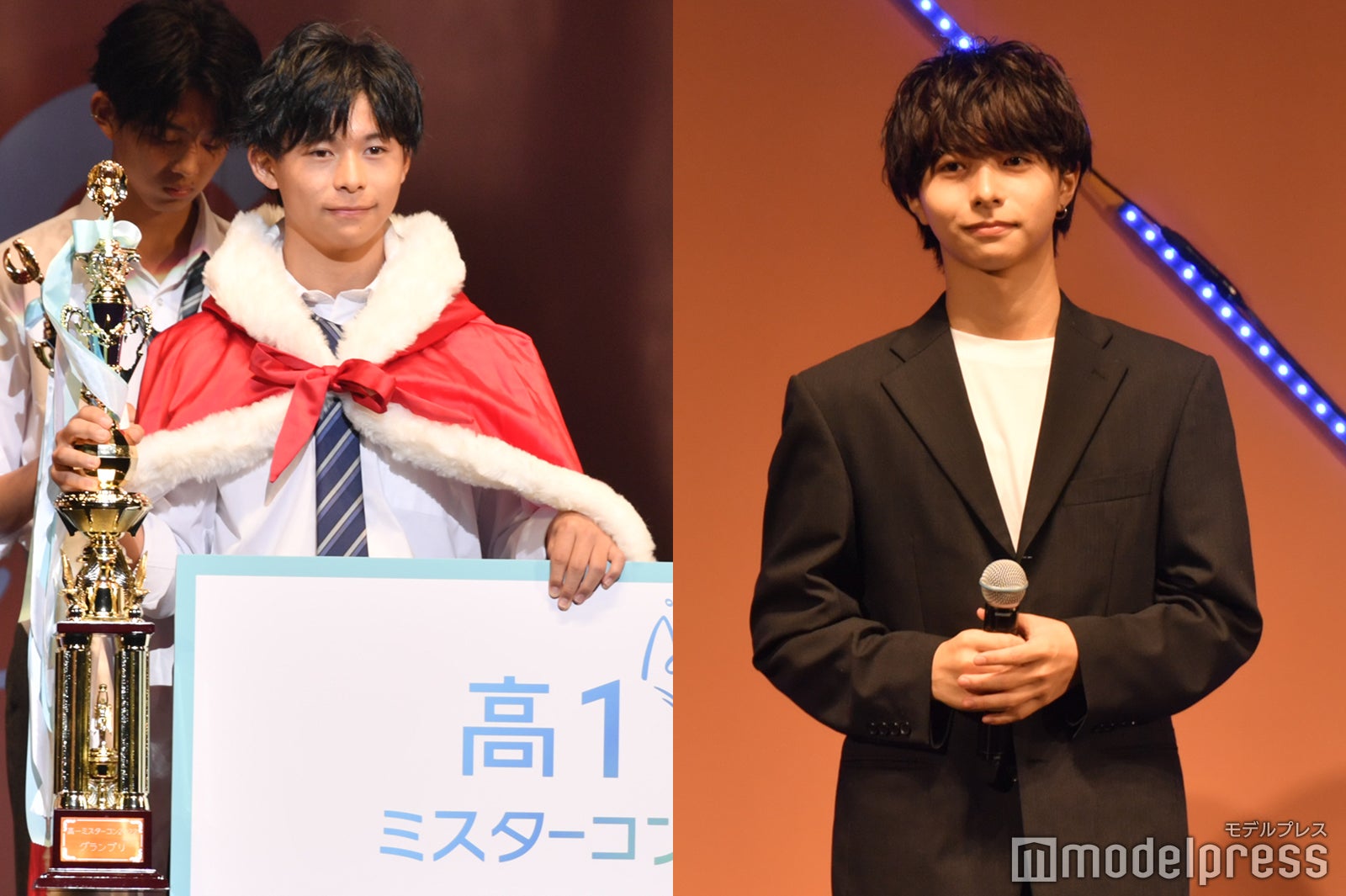 “日本一のイケメン高校一年生”「高一ミスターコン2022」グランプリを獲得した松本一彩くん、昨年度グランプリ・兄の松本仁くん（C）モデルプレス