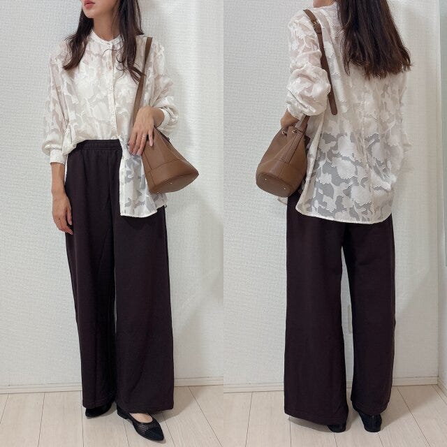 シアーシャツできれいめコーデに シアーシャツできれいめコーデに