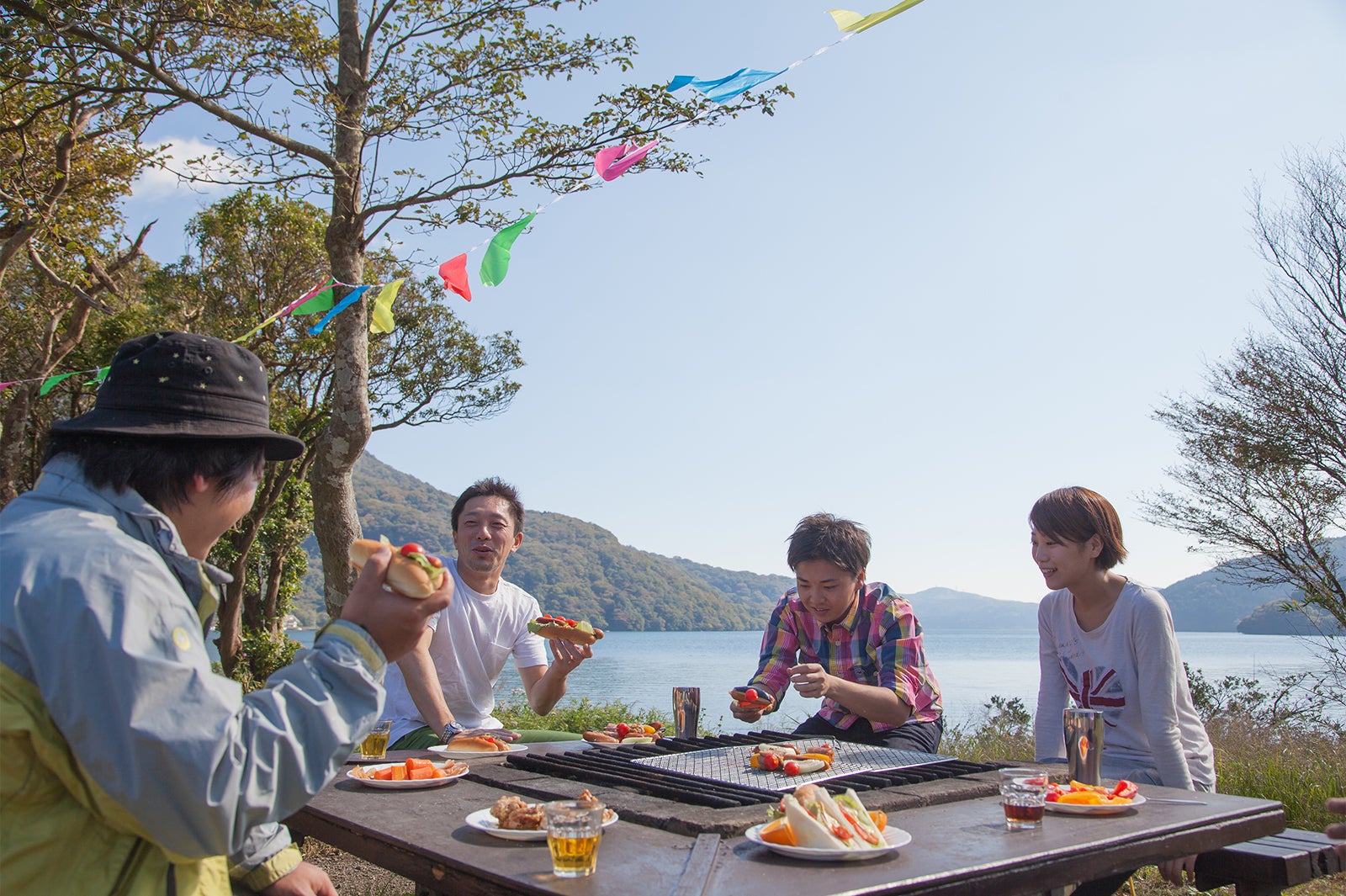 自然豊かな芦ノ湖キャンプ村がメイン会場／画像提供：箱根ランフェス実行委員会