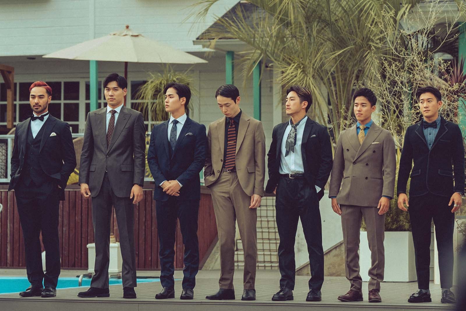 （左から）アラン、イクオ、シュン、リョウタ、テホン、カズト、ダイ／Netflixリアリティシリーズ「ボーイフレンド」 世界独占配信中
