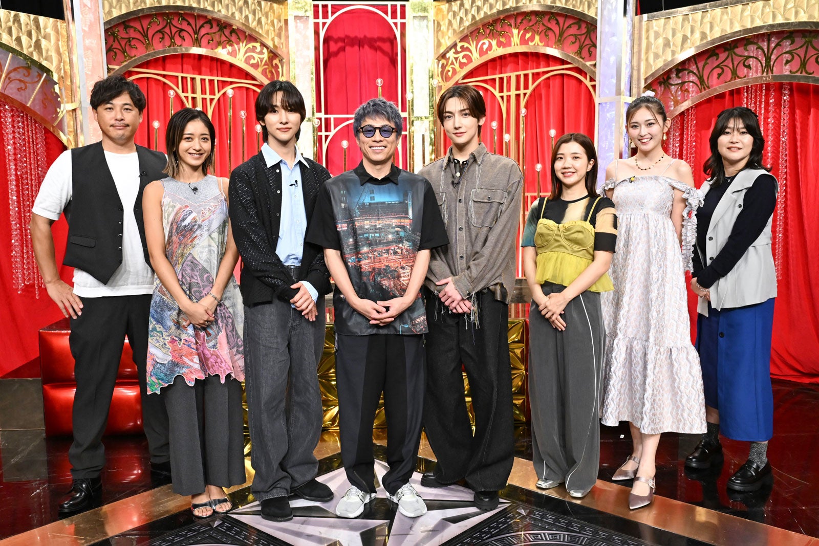 平子祐希、池田美優、本多大夢、田村淳、浜川路己、福田麻貴、ゆうちゃみ、稲田美紀（C）日本テレビ