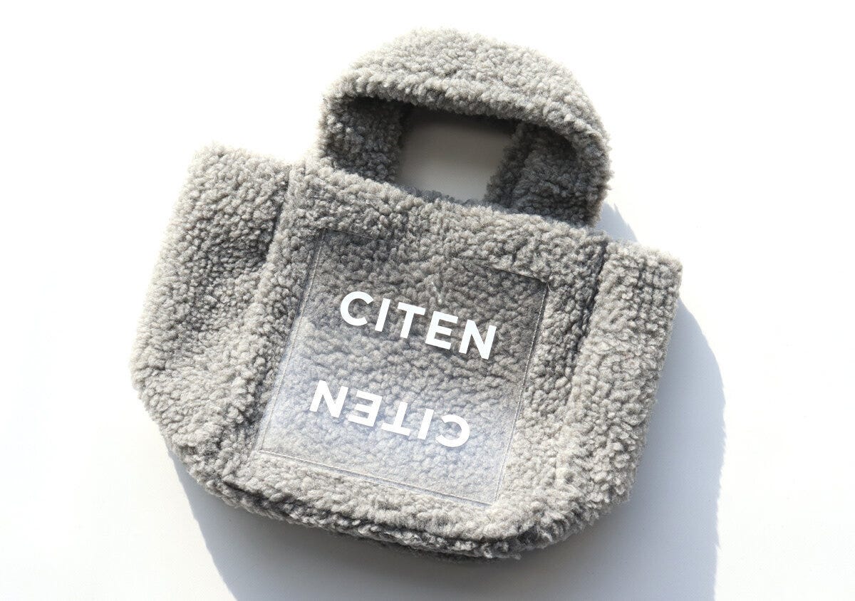 CITEN［シテン］クリアポケット付きもふもふボアバッグ