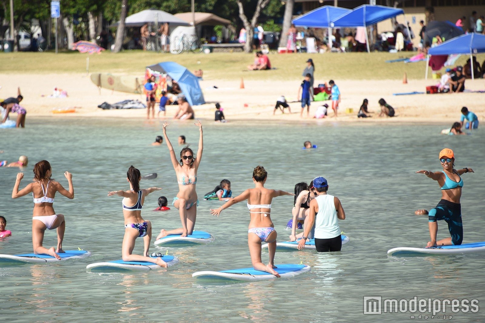 サップヨガを体験（C）モデルプレス