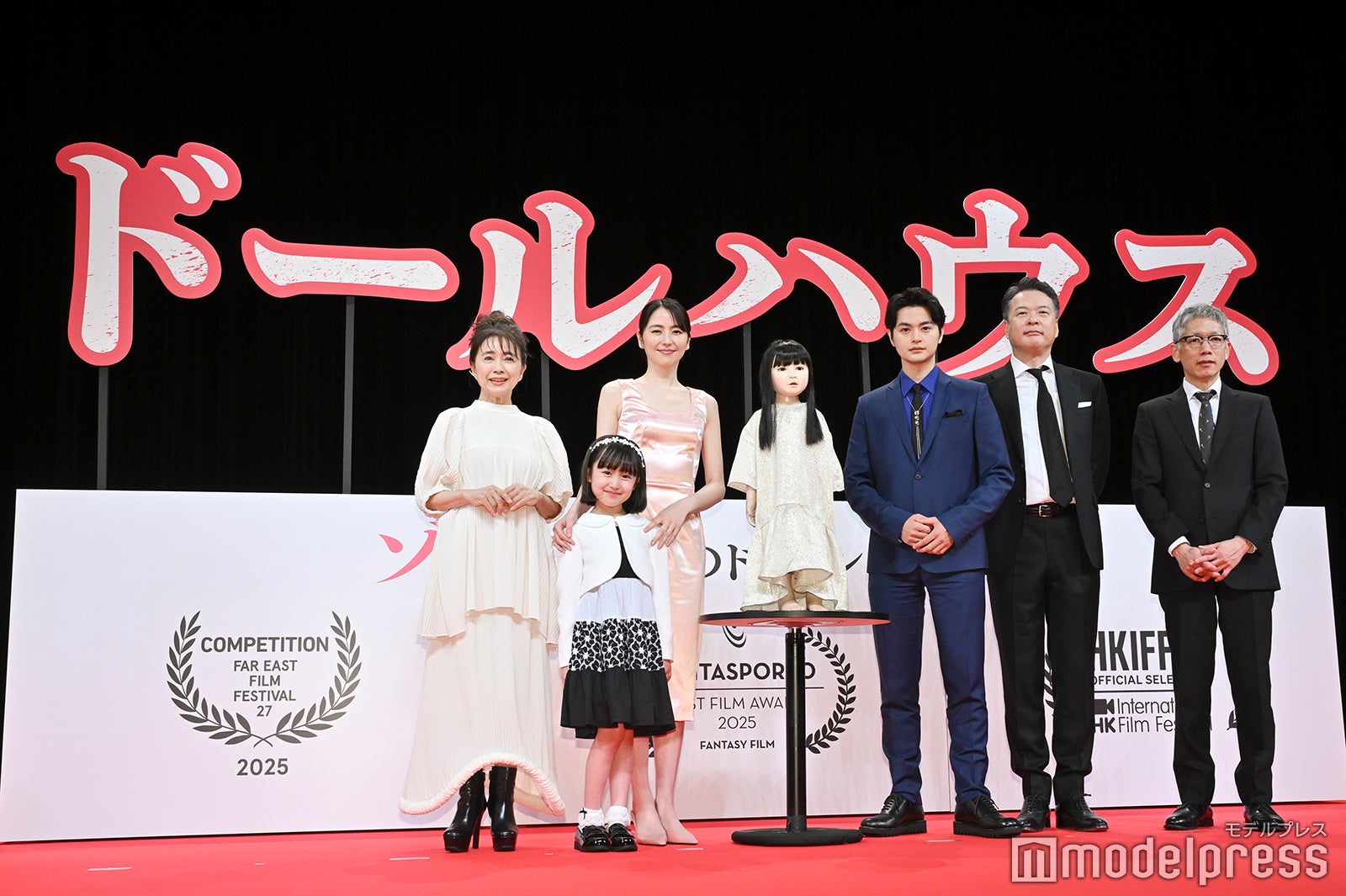 風吹ジュン、池村碧彩、長澤まさみ、瀬戸康史、田中哲司、矢口史靖監督（C）モデルプレス