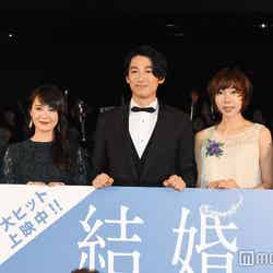 （左から）西谷真一監督、貫地谷しほり、ディーン・フジオカ、柊子、萬田久子 （C）モデルプレス