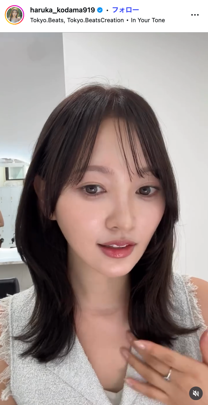ヘアカット後の兒玉遥/兒玉遥Instagramより
