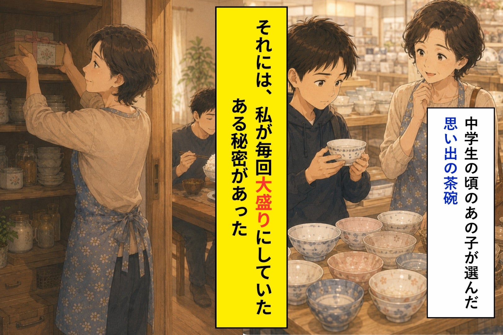 「なんで俺の分だけ大盛りなの？」と聞かれた私が、茶碗を替えられなかった理由
