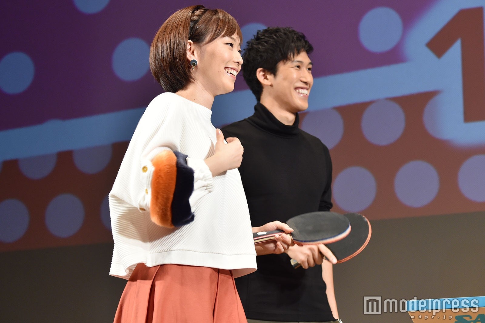 石川佳純選手、吉村真晴選手（C）モデルプレス