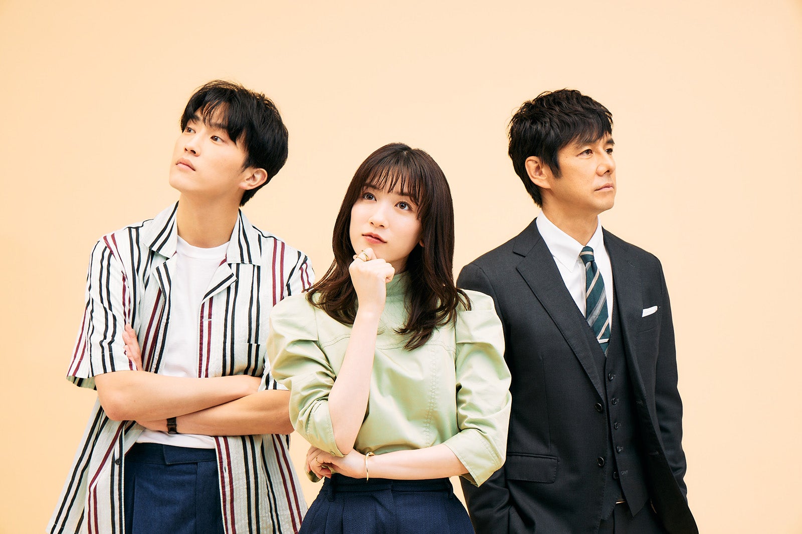 杉野遥亮、永野芽郁、西島秀俊／撮影：加藤春日（C）TBS