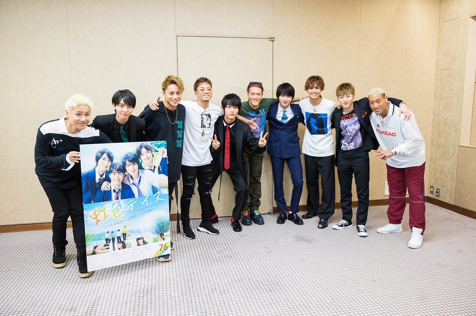 小森隼、高杉真宙、白濱亜嵐、数原龍友、中川大志、中務裕太、横浜流星、片寄涼太、佐野玲於、関口メンディー（C）AbemaTV