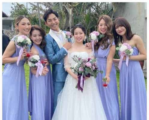 「バチェラー」友永真也&岩間恵夫妻が挙式 野原遥・田尻夏樹ら集結「全員美しい」「華やか」の声