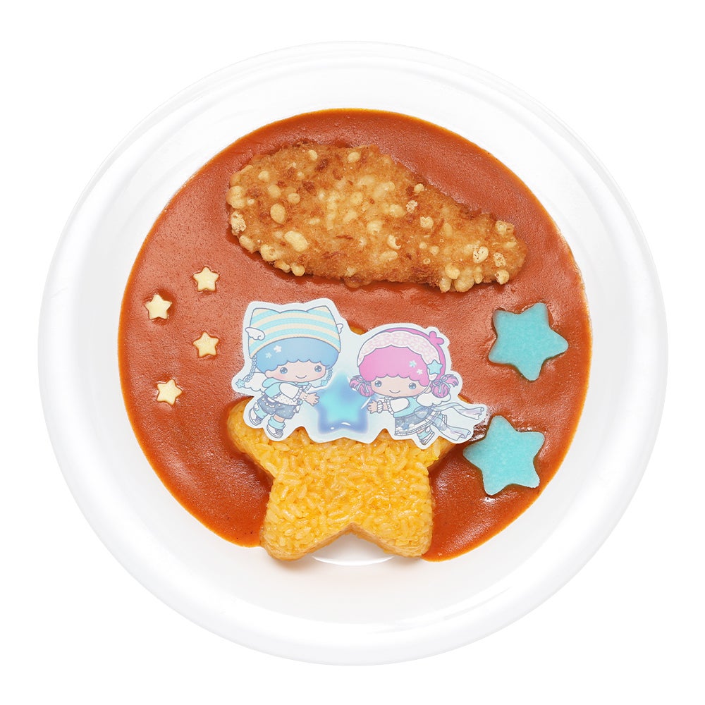 リトルツインスターズのカリカリ☆　ささみフライのバターチキンカレー   1,600円（C）2026 SANRIO CO., LTD. TOKYO, JAPAN 著作 株式会社サンリオ