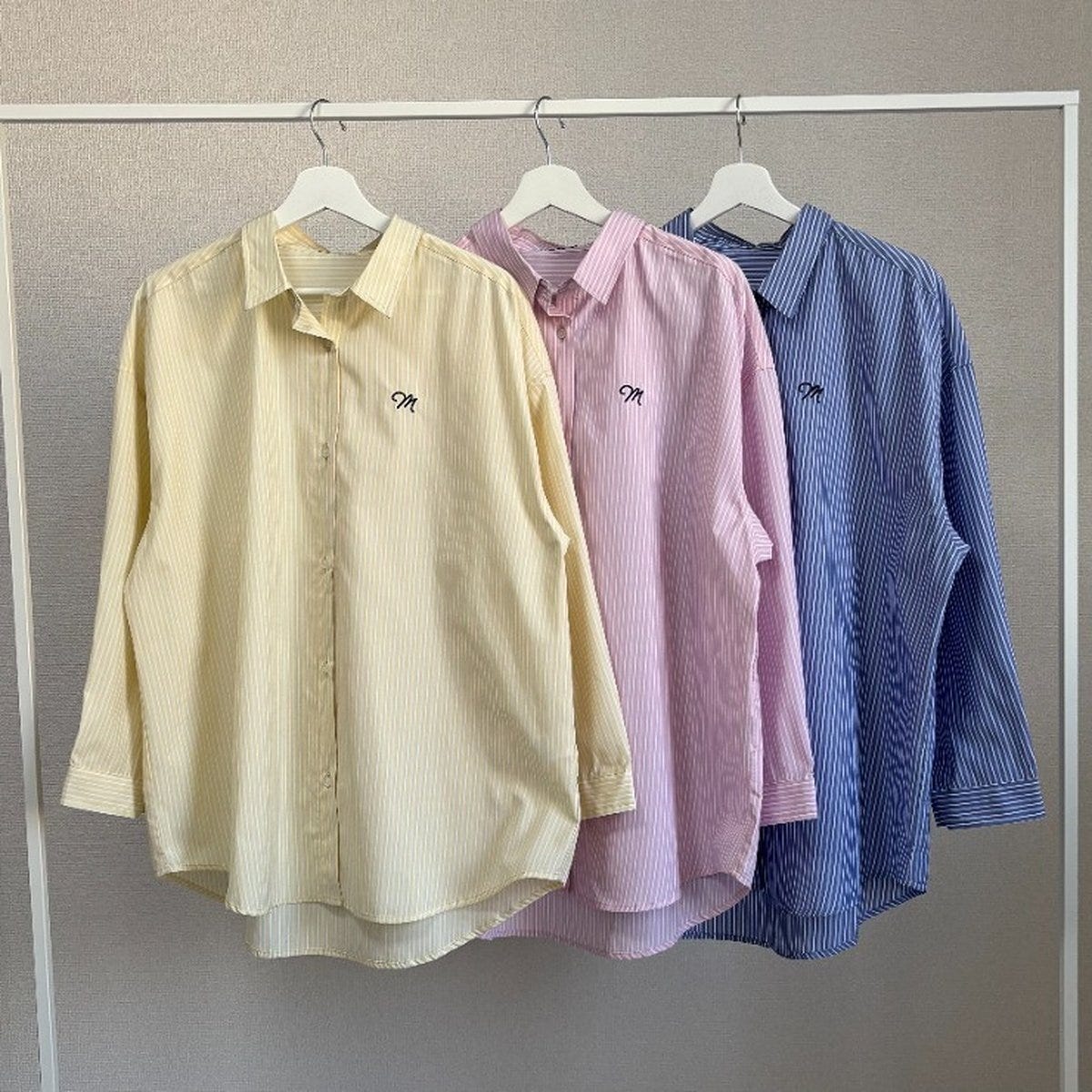 しまむらのストライプシャツ（Helm）
