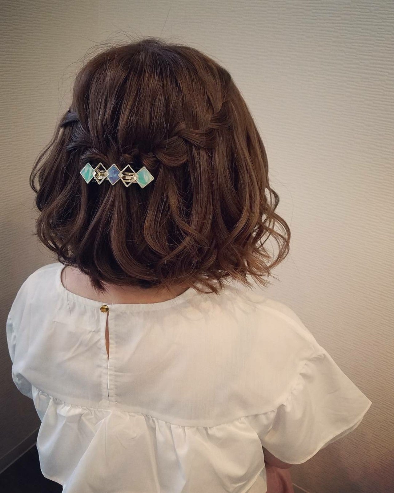 髪型 ボブ 編み込み