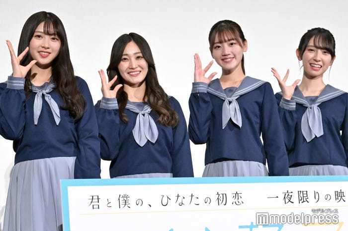 (左から)富田鈴花、潮紗理菜、佐々木美玲、金村美玖 (C)モデルプレス