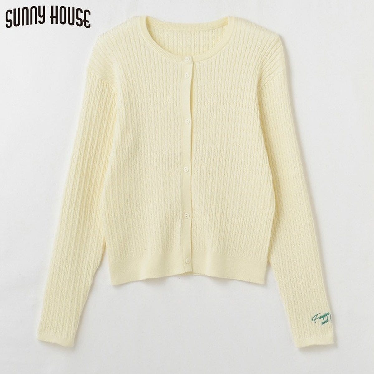 しまむらのケーブルニットカーディガン（SUNNY