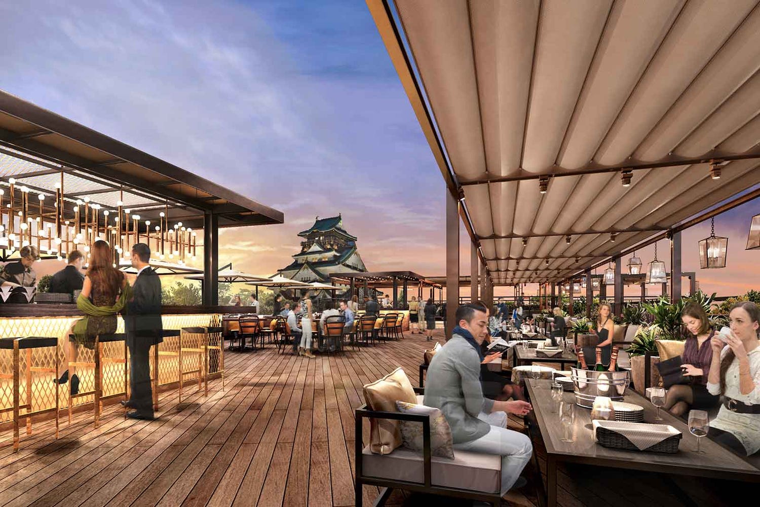 大阪城天守閣が目の前「ザ ランドマークスクエア オオサカ」今秋開業 屋上レストランやバーが出店