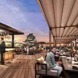 大阪城天守閣が目の前「ザ ランドマークスクエア オオサカ」今秋開業 屋上レストランやバーが出店/画像提供:株式会社ポジティブドリームパーソンズ