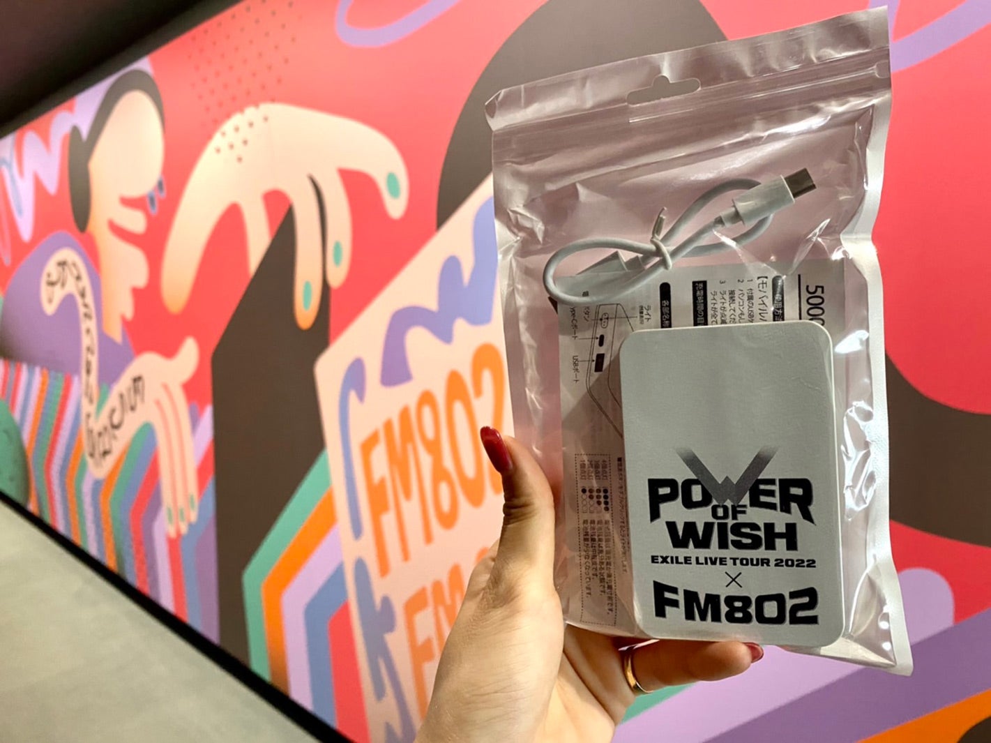 「EXILE LIVE TOUR 2022“POWER OF WISH”×FM802コラボモバイルバッテリー」（提供写真）