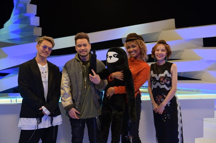 今市隆二、JAY’ED、Crystal K、ベッキー/音楽番組「LOVE or NOT♪」より(提供画像)