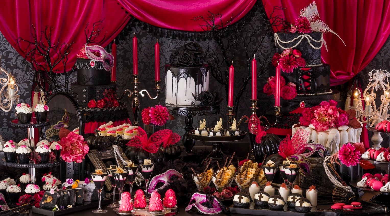 仮面舞踏会がテーマ！「マスカレード・パーティースイーツビュッフェ」福岡で開催