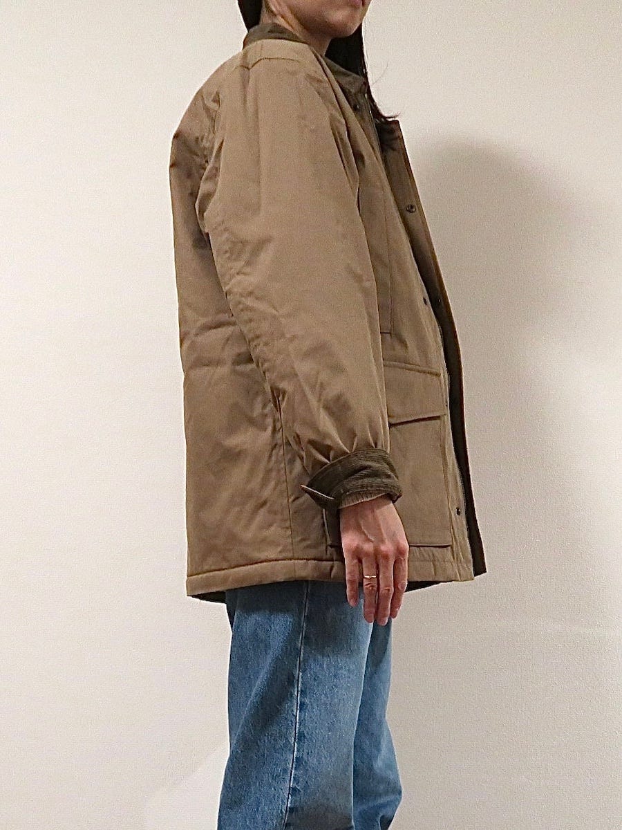 メンズのMサイズはヒップ下までの長さで、あたたかさも抜群