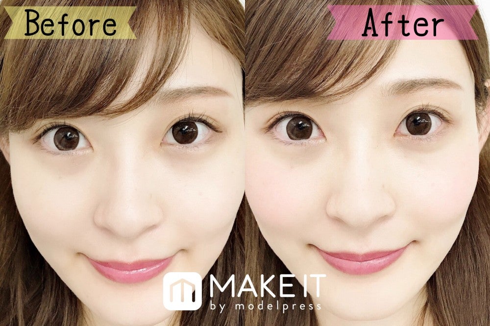 チークを塗ると顔全体のバランスを整い、顔に立体感が出る (C)メイクイット