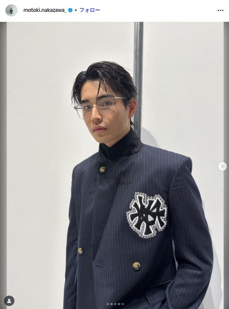 中沢元紀Instagramより