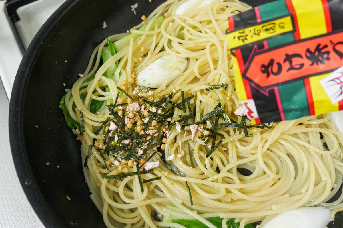 鮭と冬野菜のスパゲティー